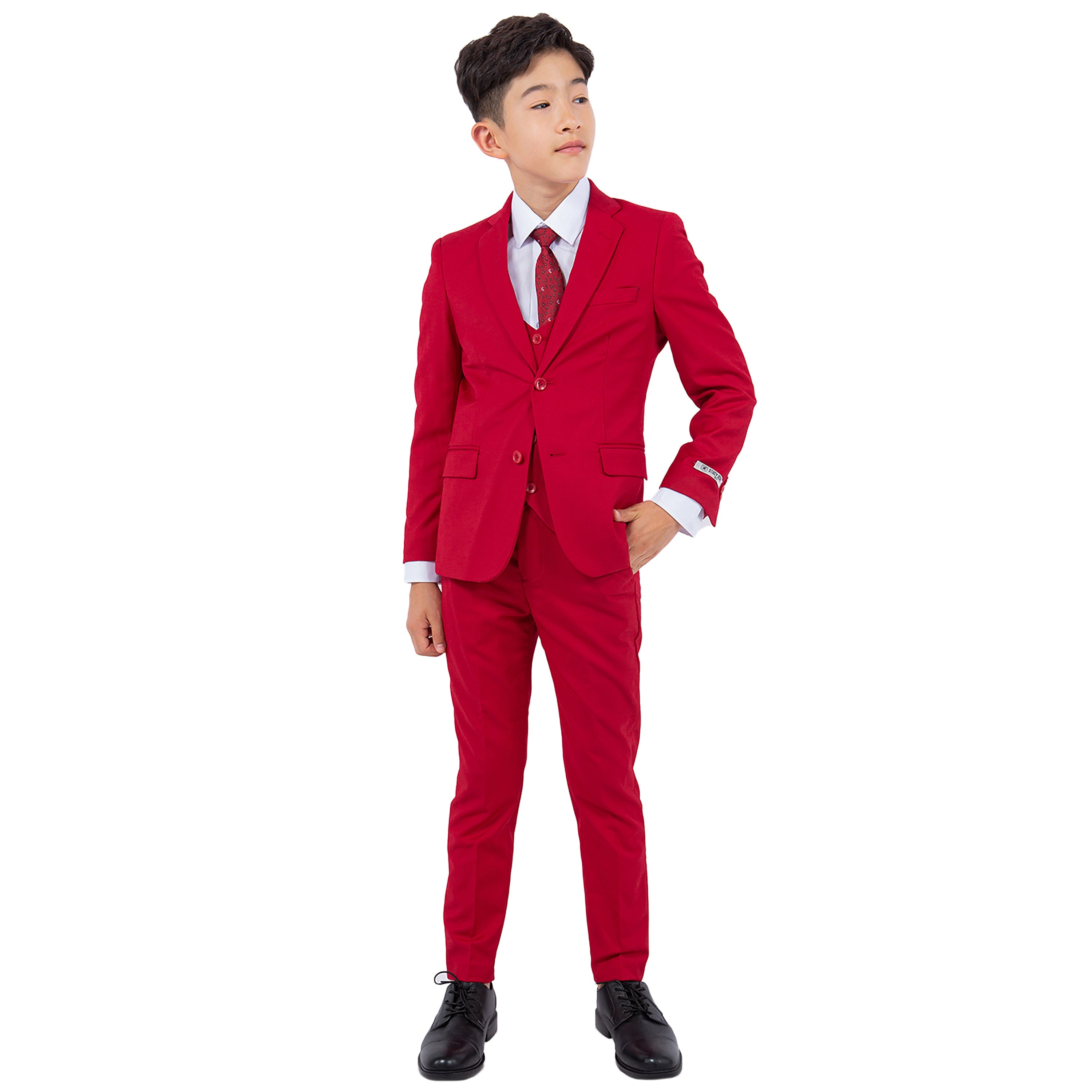 Stacy Adams Boy's 5pc Solid Suit