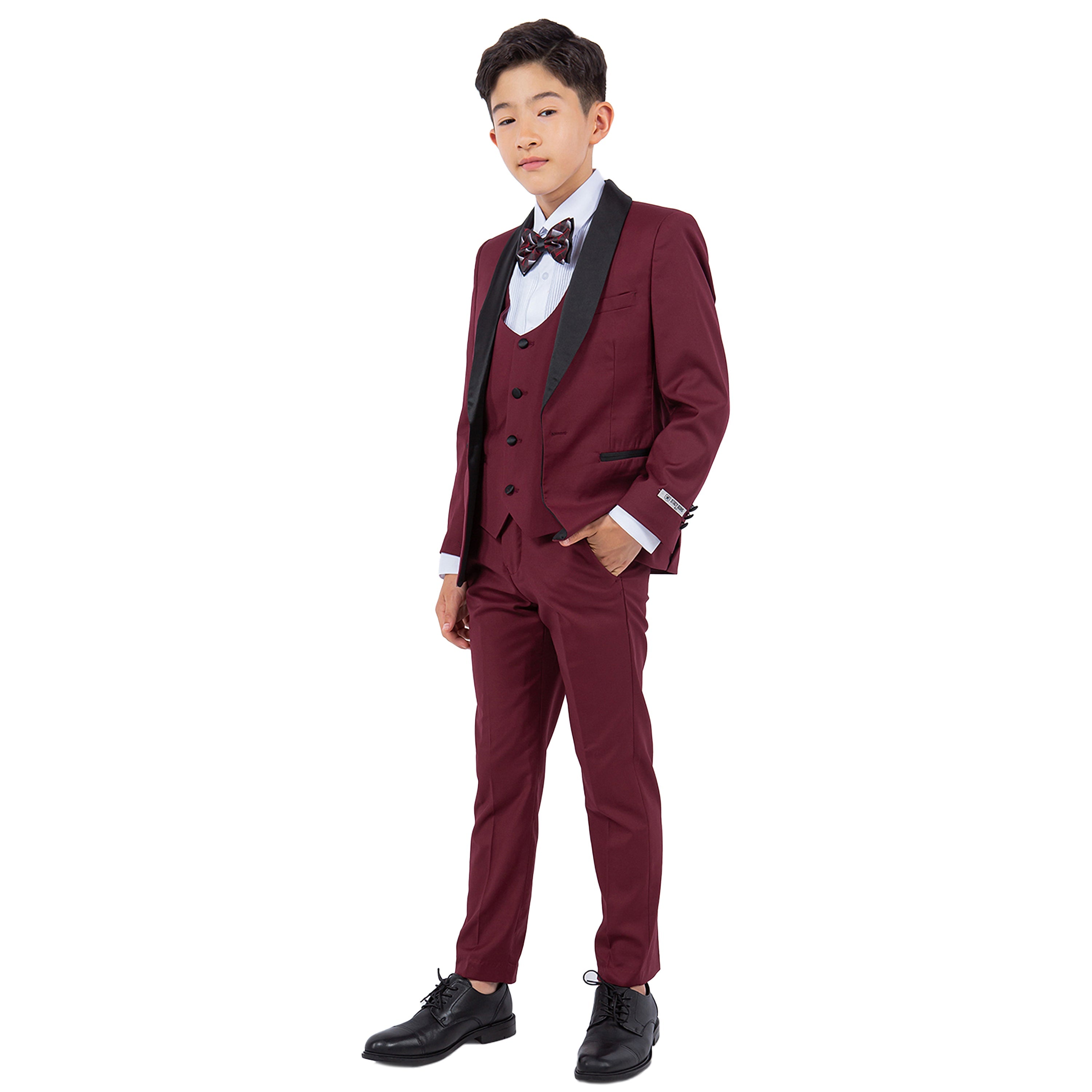 Stacy Adams Burgundy 5 pc Tuxedo