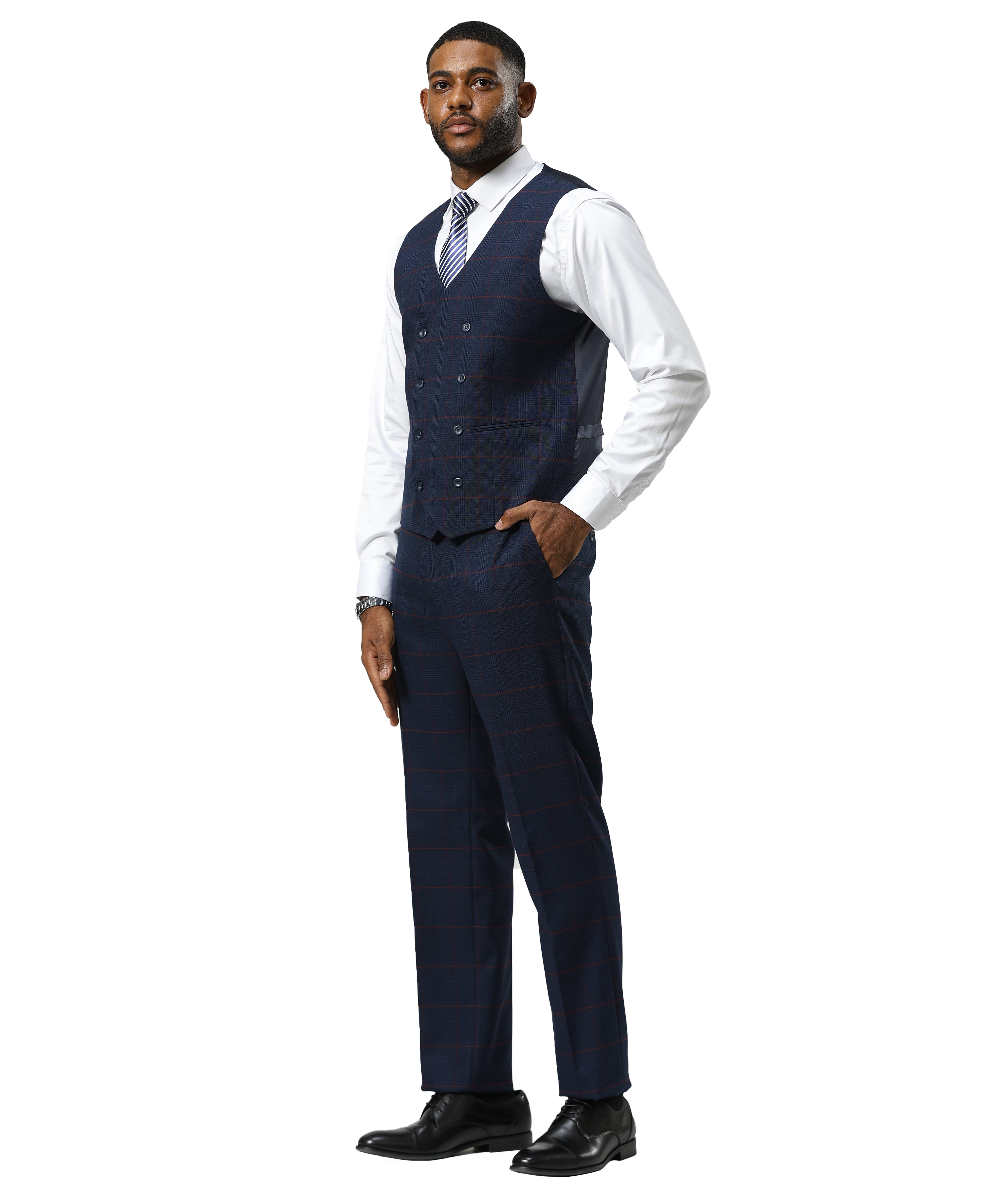 Mens-suit Windowpane by Stacy Adams