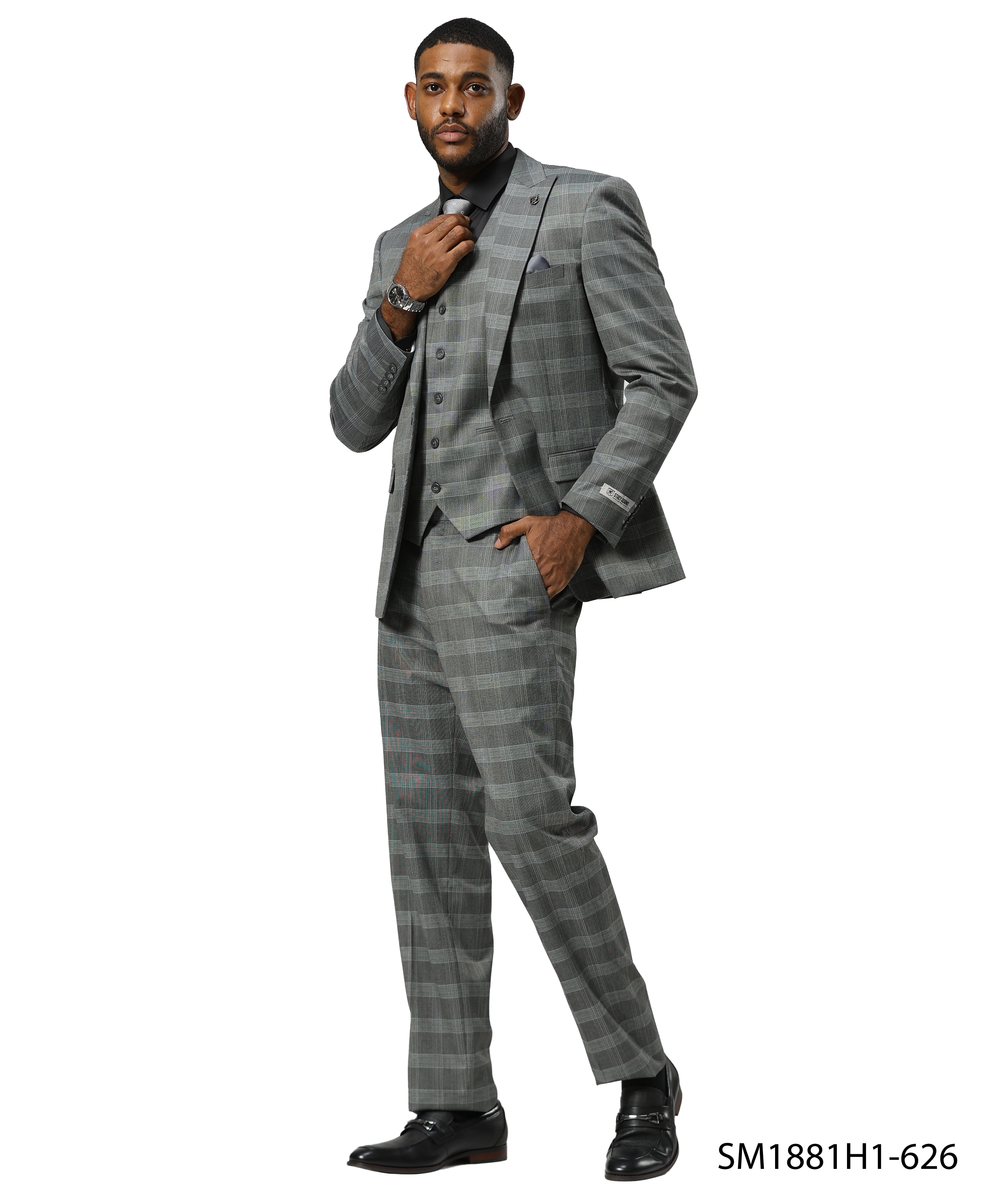 Mens-suit Glen Check by Stacy Adams