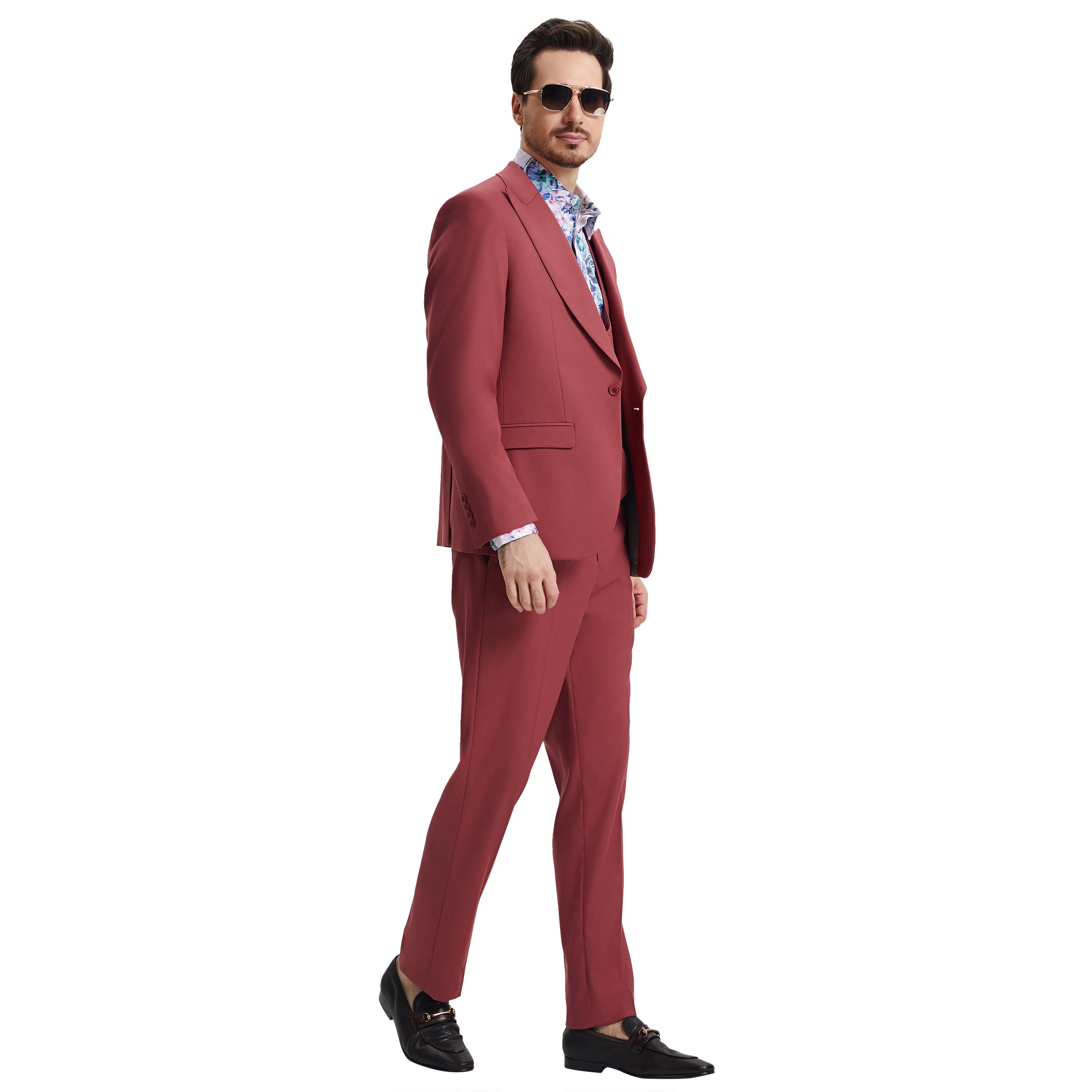 Men's Stacy Adams Hybrid-Fit 3pc Suit Set, Jacket Vest and Pants