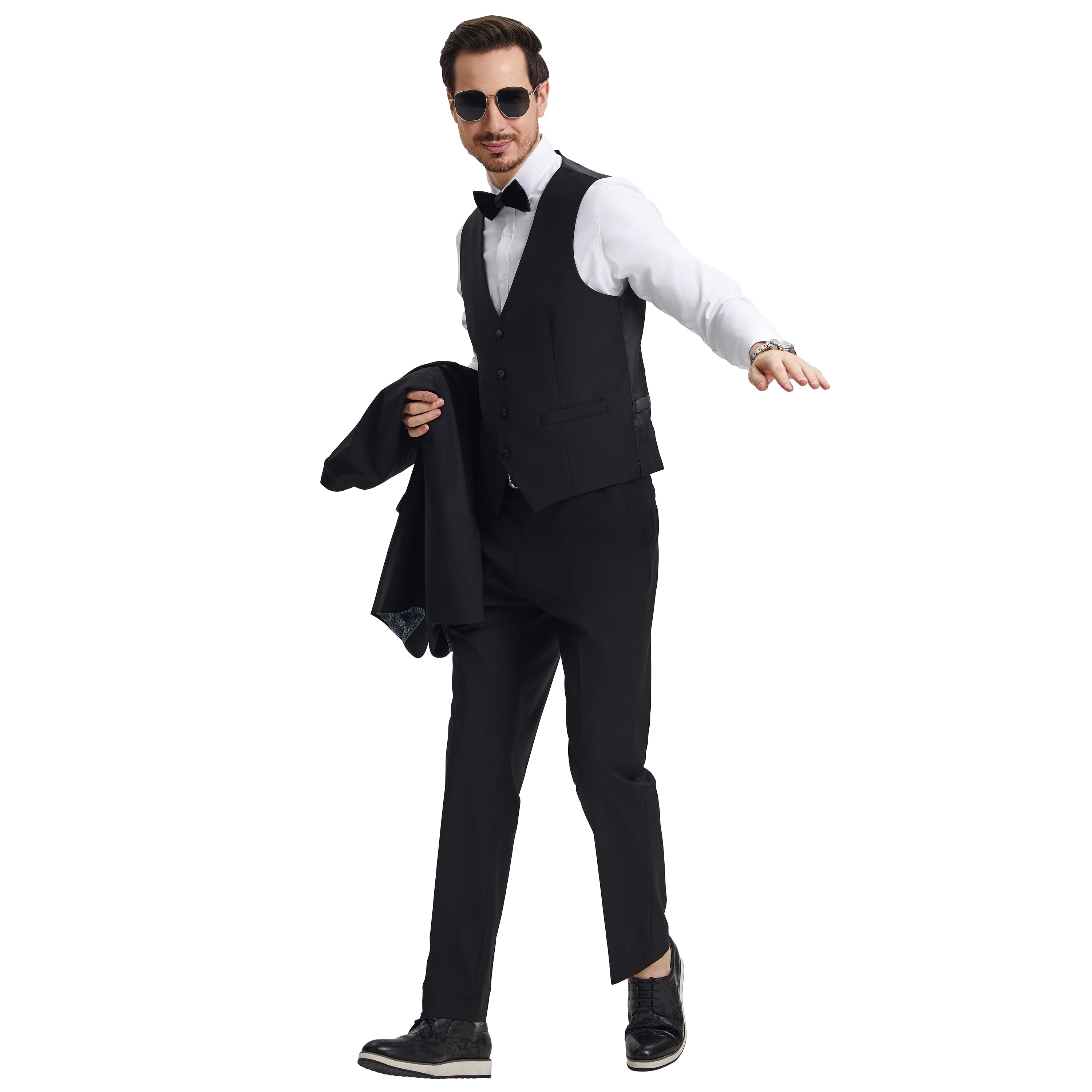 Men's Stacy Adams Hybrid-Fit 3pc Tuxedo Set