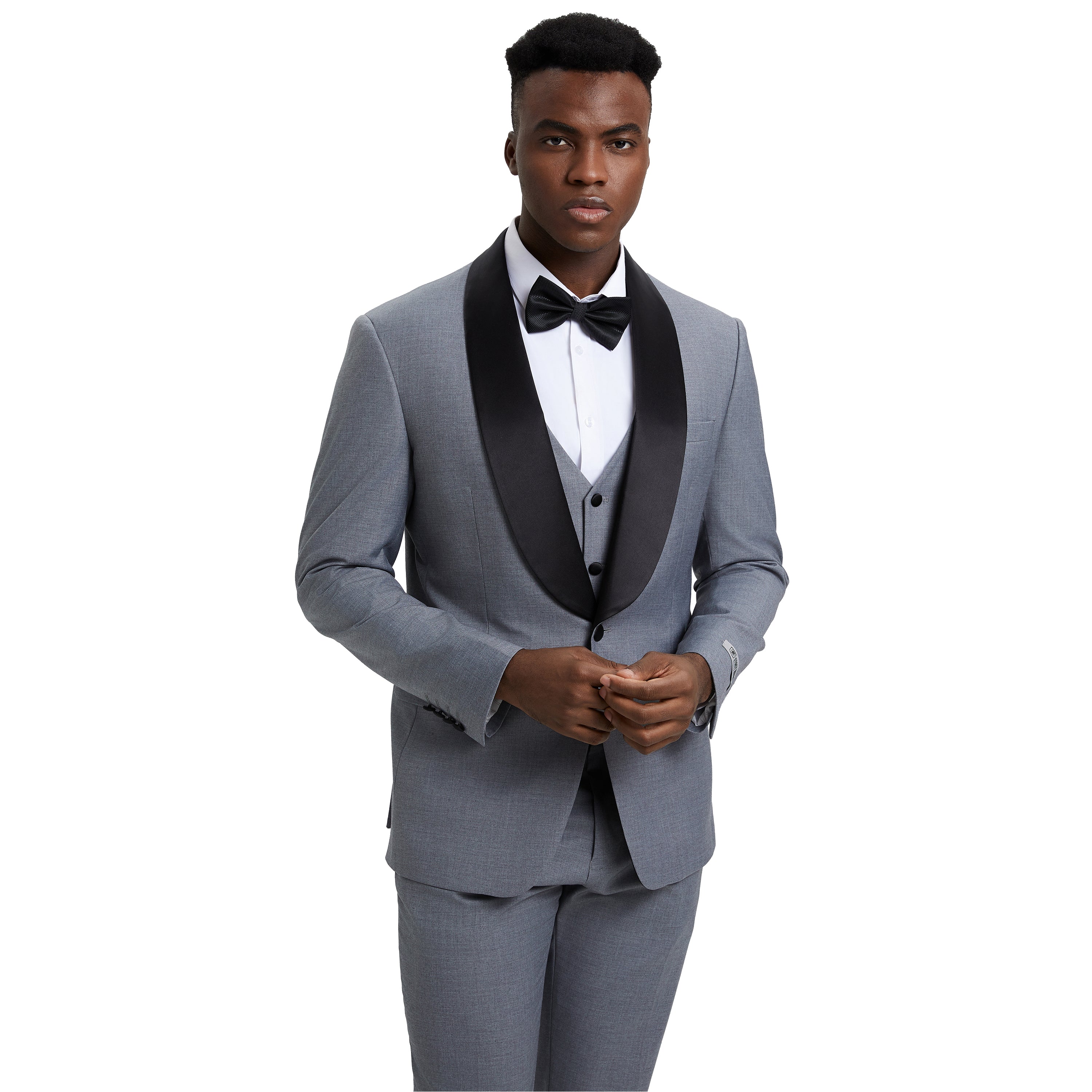 Men's Stacy Adams Hybrid-Fit 3pc Tuxedo Set