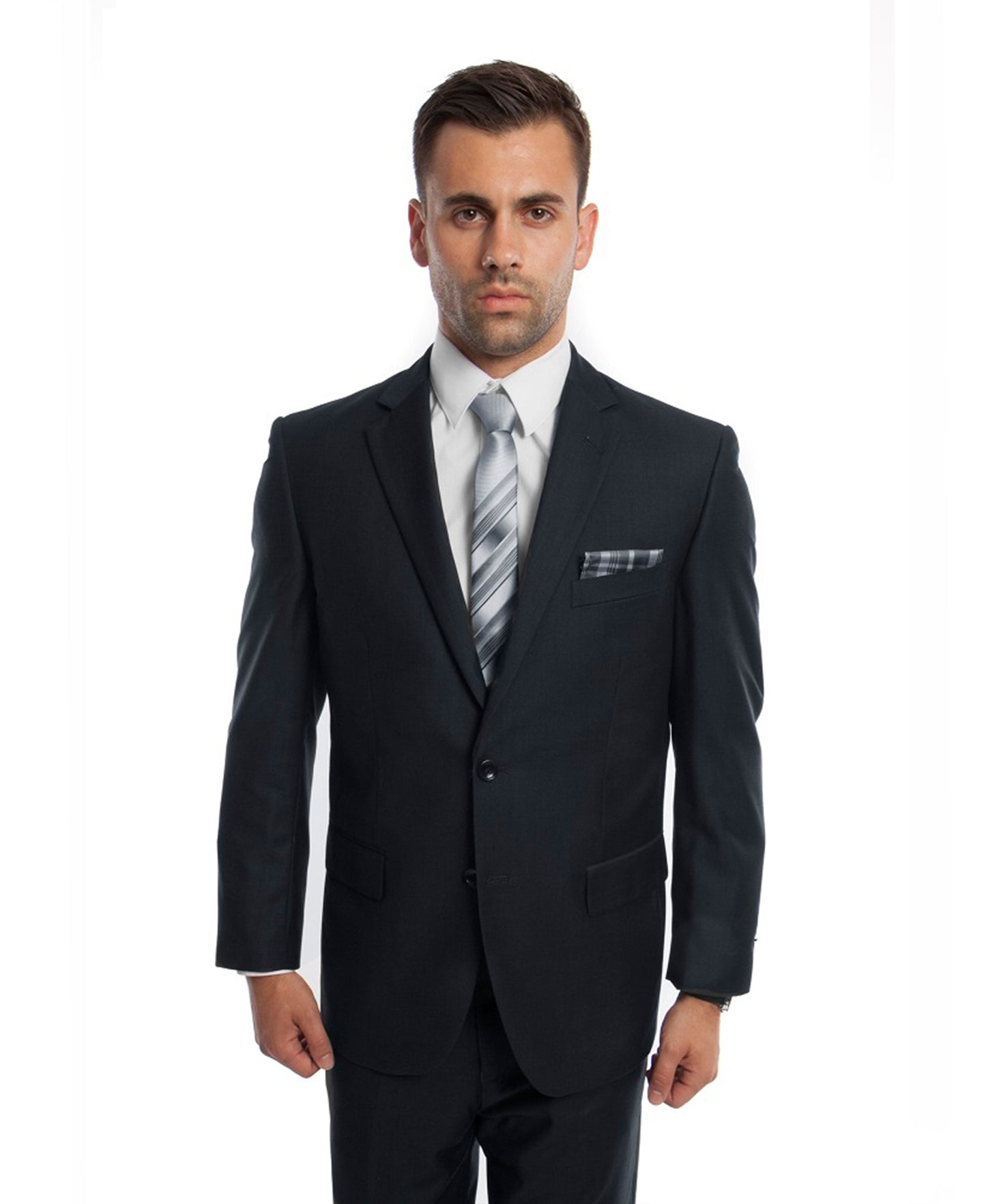 Mens Demantie Dark Navy 2pc Modern Fit Suit M202-02