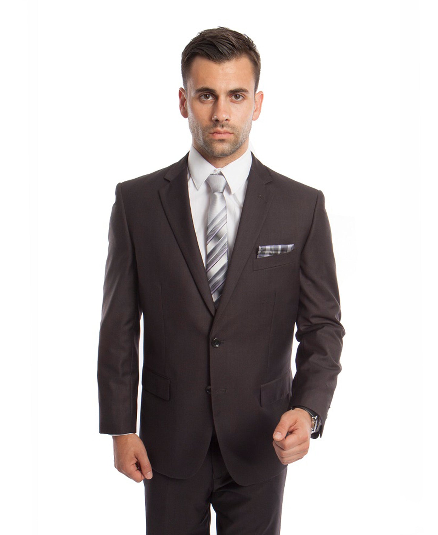 Mens Demantie Dark Grey 2pc Modern Fit Suit M202-13