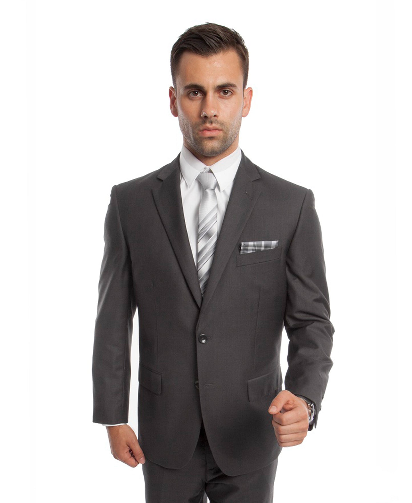 Mens Demantie Grey 2pc Modern Fit Suit M202-14