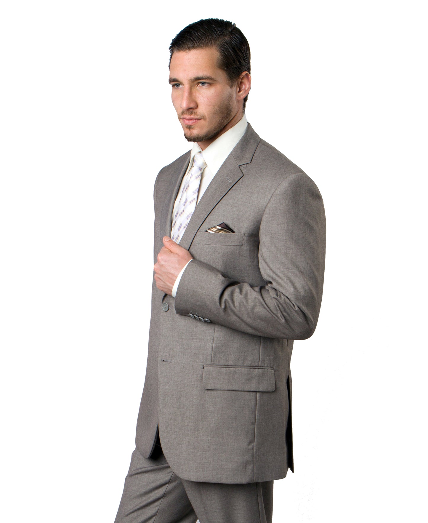 Mens Demantie Sand 2pc Modern Fit Suit M202-32