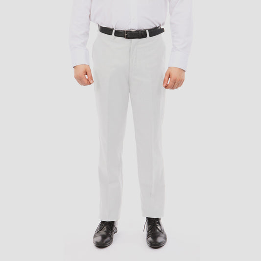 Tazio Mens White Slim Fit Stretch Dress Pants MP100S-07