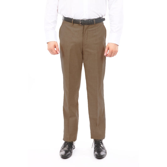 Tazio Mens Brown Slim Fit Stretch Dress Pants MP100S-23