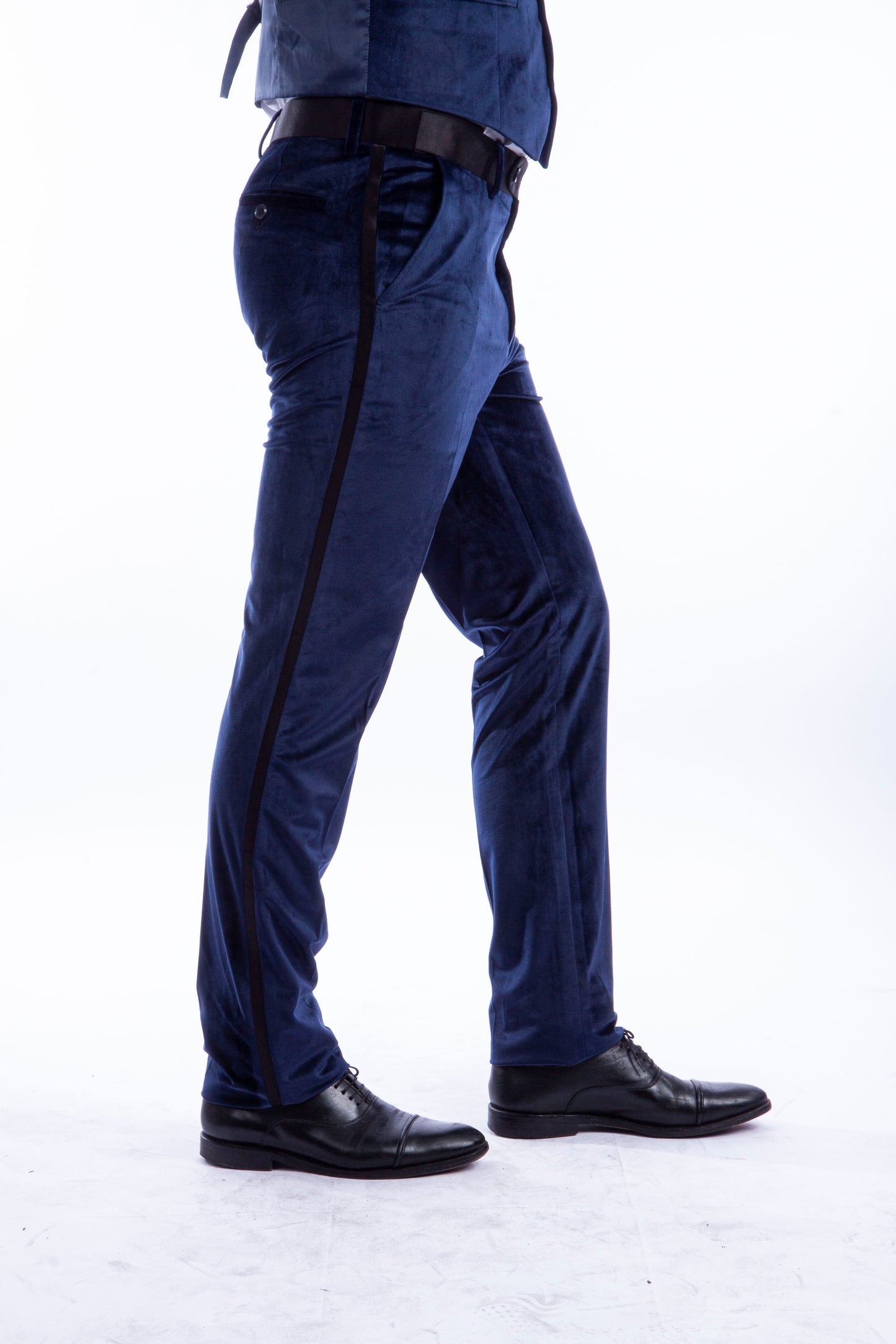 Bryan Michaels Mens Blue Velvet Tuxedo Dress Pants Blue Velvet MP107H-02