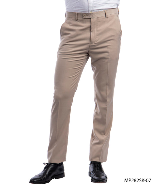 Sean Alexander Mens Mid Tan Performance Stretch Dress Pants MP282SK-07