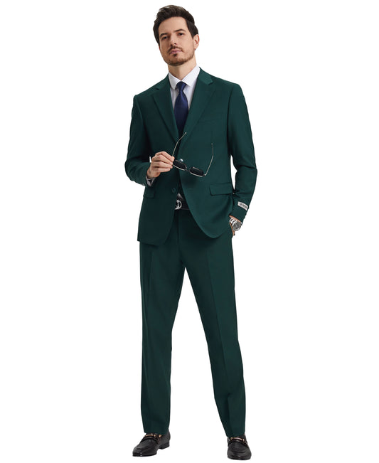 Mens Green 3 Pc Stacy Adams Suit SM282H1-11
